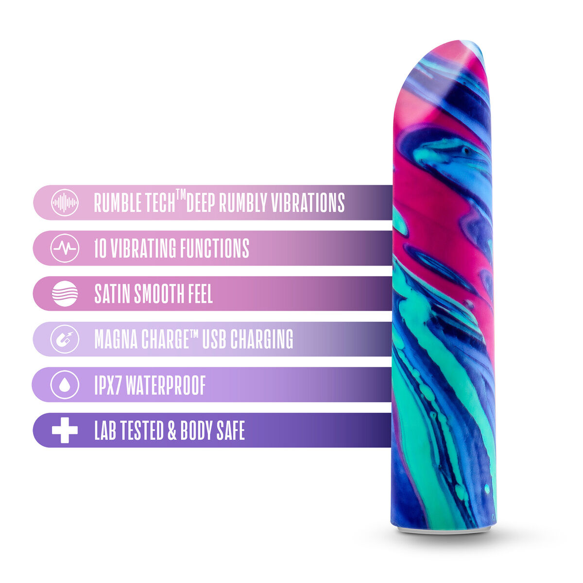 Vibromasseur à boules Blush Limited Addiction Multicouleur